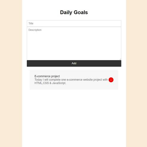 Daily goal